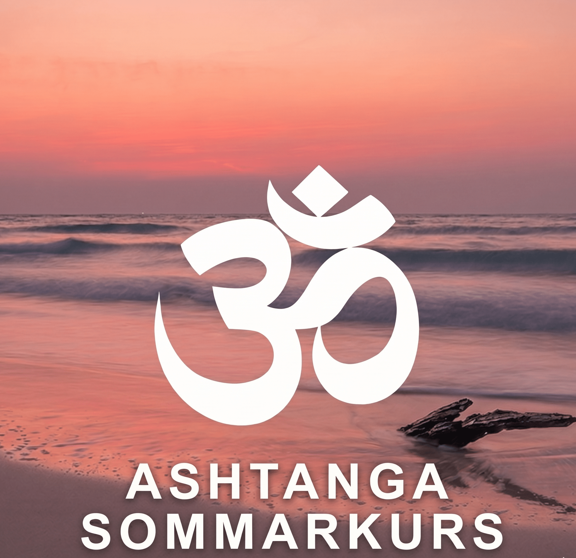Aum-symbol med texten Ashtangayoga sommarkurs